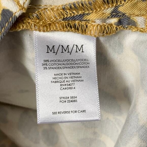 Cabi Providence Shirt Jacket Yellow Gray Leopard Print Safari Shacket Size M - Picture 6 of 16